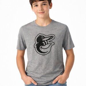 NWT MLB Genuine Merchandise Baltimore Orioles Gray Boys Youth T Shirt L (14/16)
